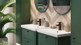 Granat i butelkowa zieleń. Najmodniejsze kolory w Twojej łazience